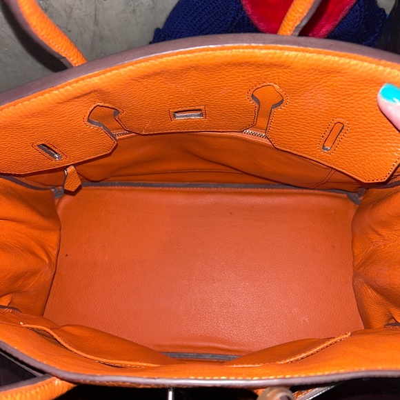 Leather Handbag Orange No Brand - Picture 5 of 10
